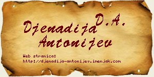 Đenadija Antonijev vizit kartica